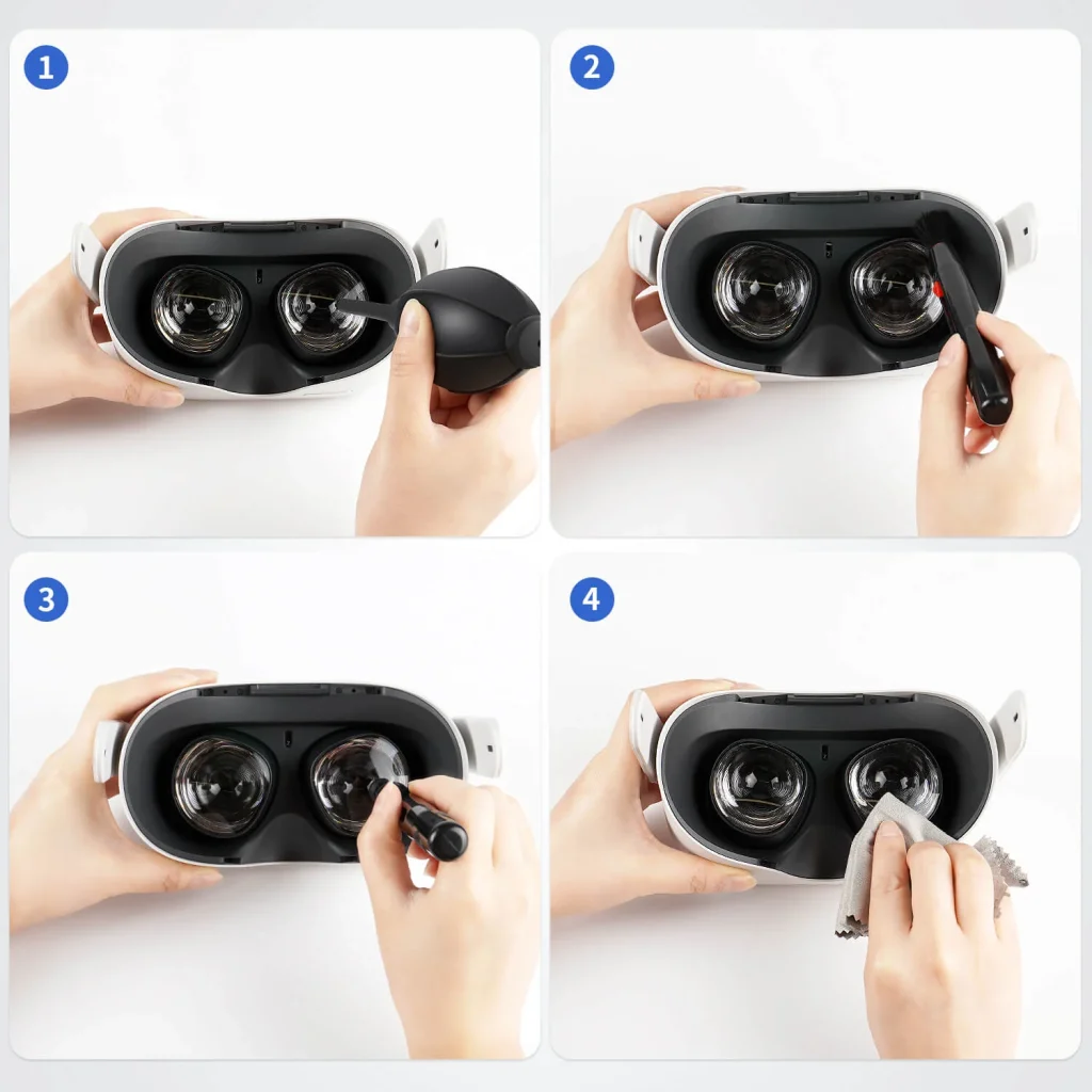 étapes nettoyage lentille vr