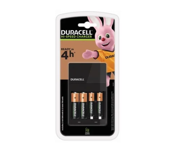 Chargeur Duracell CEF14 avec piles AA