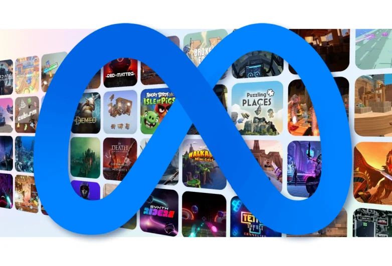 logo meta sur fond de jeux